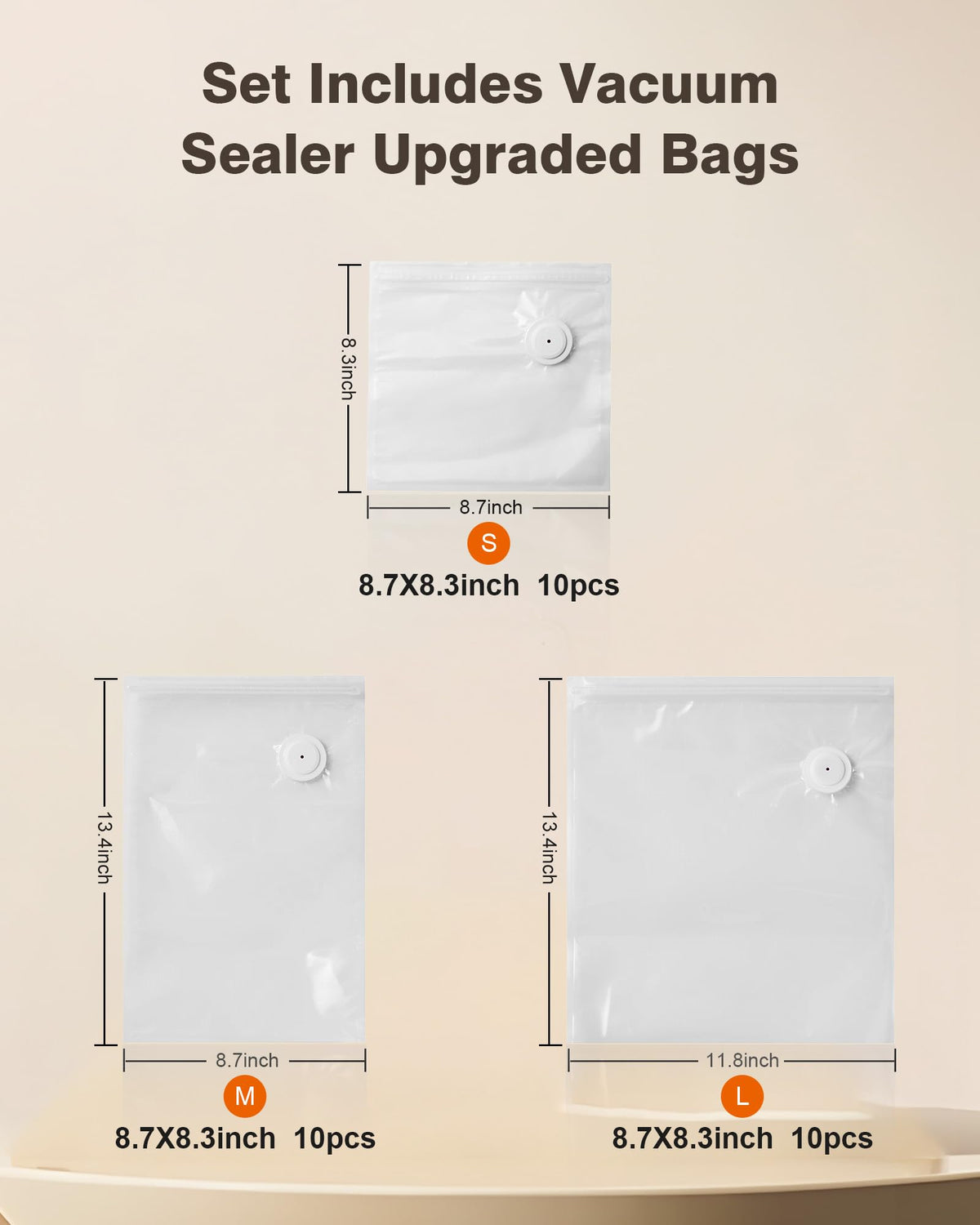 Multiple bag sizes included for snacks, bulk foods, and leftovers with Tynjuov