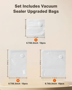 Multiple bag sizes included for snacks, bulk foods, and leftovers with Tynjuov