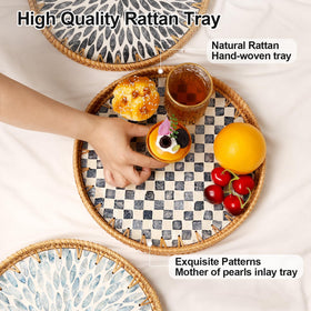Tynulox tray on kitchen island displaying fruit and snacks neatly.