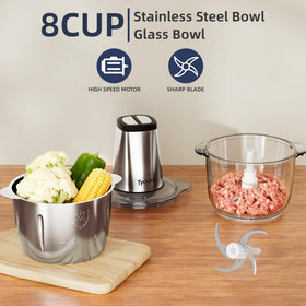 Tyooko glass bowl option shown for clear ingredient viewing