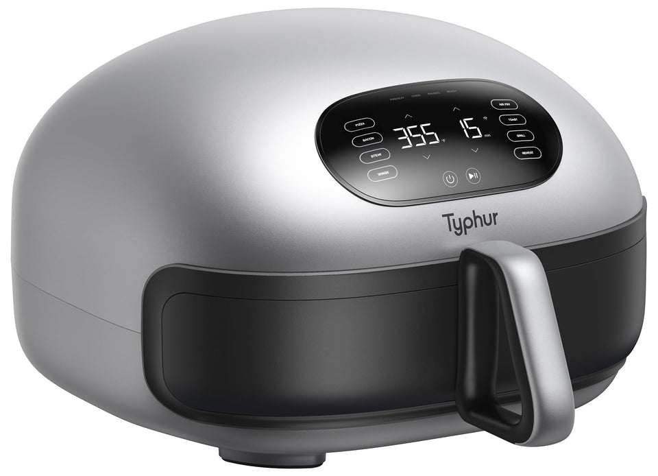 Typhur Dome 2 front view with dual heating for even browning.