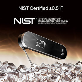 Typhur InstaProbe Core 180-degree rotatable LED display for easy viewing.