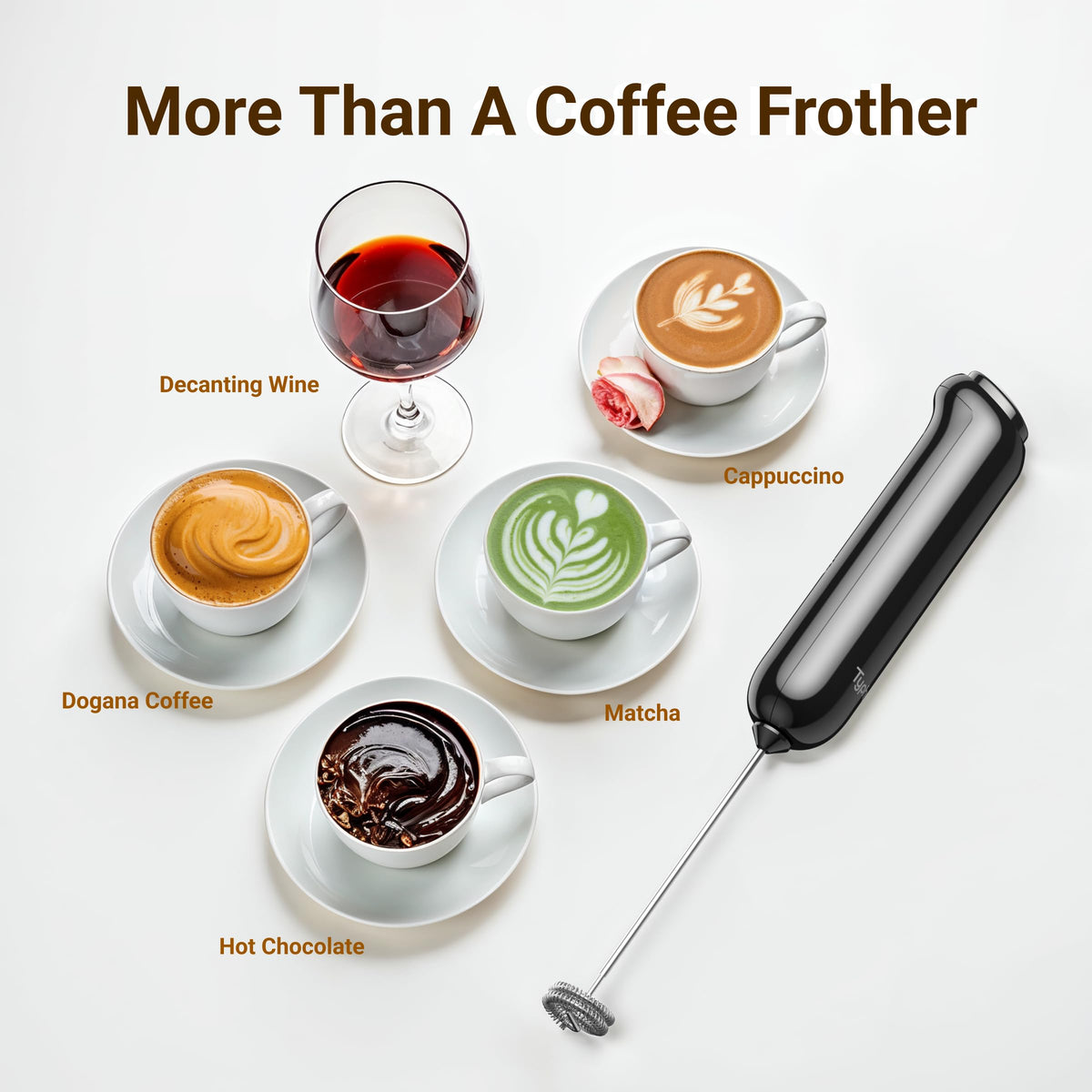 Typhur InstaWhisk is great for matcha whisking and smooth blends.