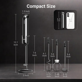 Compact storage for InstaWhisk in small kitchens or travel bags