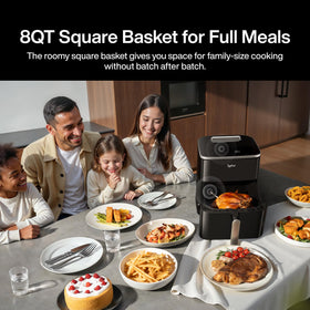 Typhur Sync 8QT whisper-quiet operation in a busy kitchen
