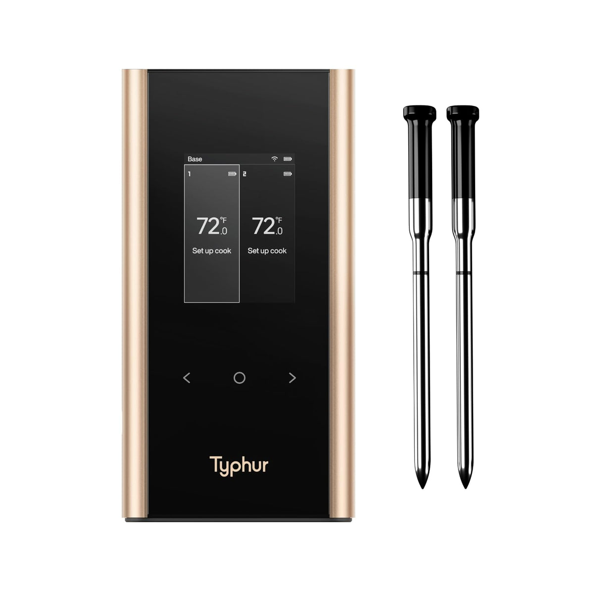 Typhur Sync Gold base setup with live readings for precise control