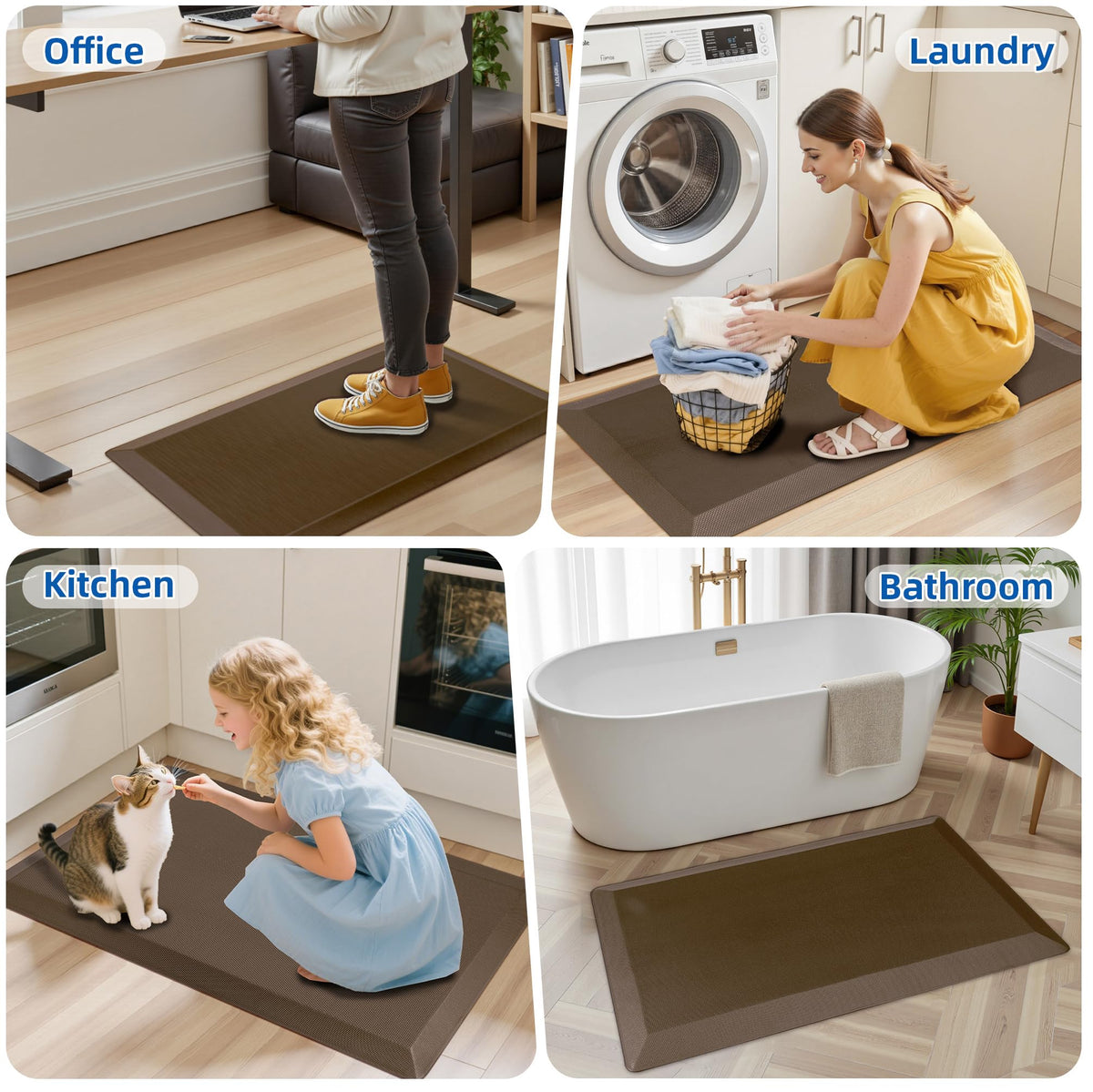 Tyrot durable foam mat suitable for kitchen and desk use