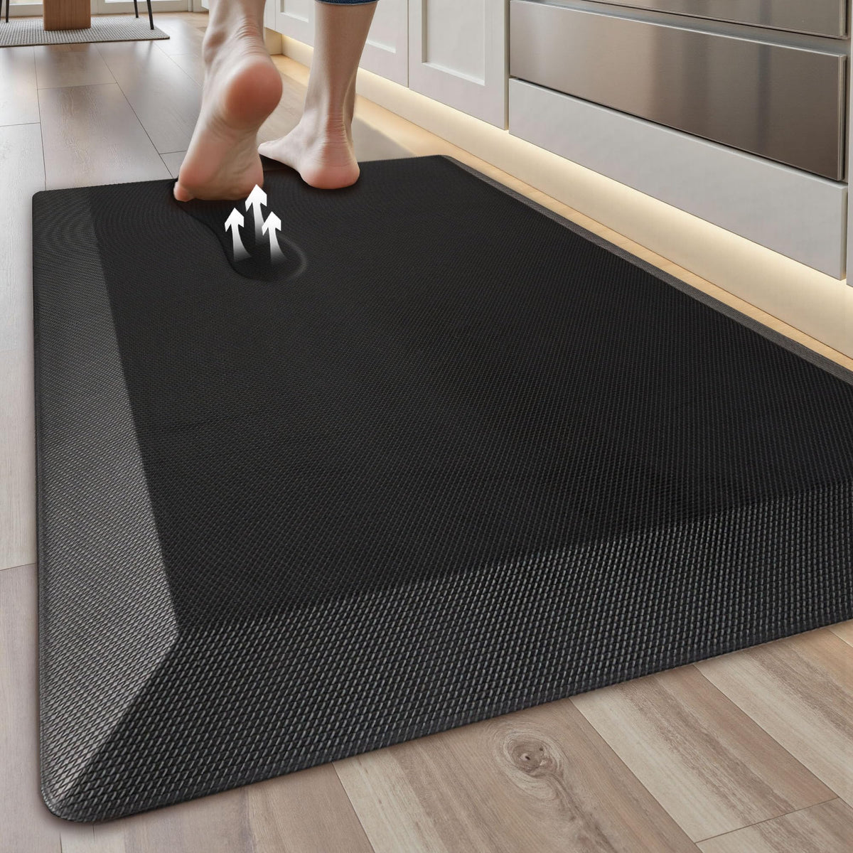 Tyrot anti-fatigue kitchen mat front view with 23mm memory foam for comfortable standing