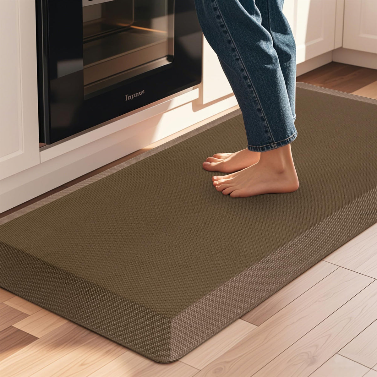 Tyrot anti-fatigue kitchen mat with memory foam for comfortable standing