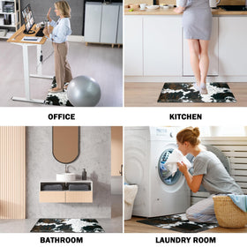 Durable PVC surface resists spills for busy cooking and laundry spaces