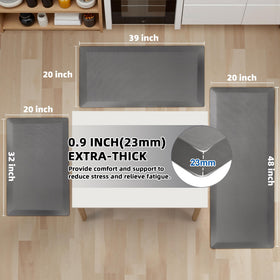 Tyrot grey memory foam kitchen mat cushions prolonged standing tasks