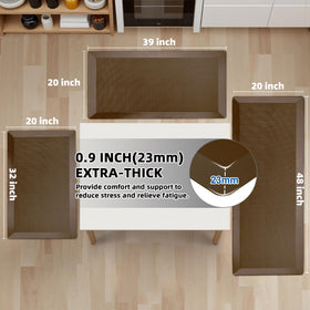 Tyrot memory foam 23mm kitchen mat cushions feet and knees during extended standing.