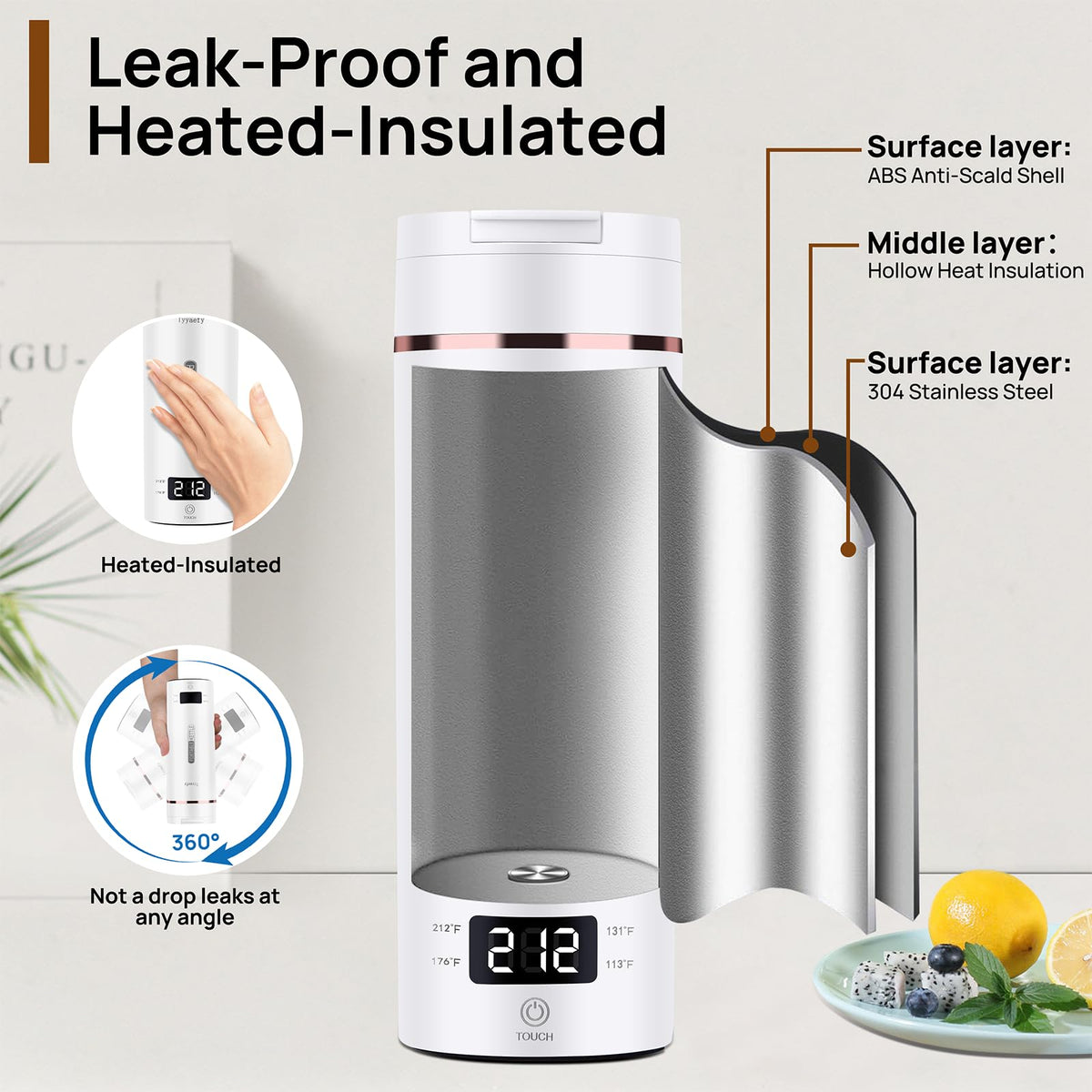 Tyyaefy kettle four temp presets display versatile heat control.