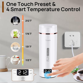 Tyyaefy portable kettle compact travel bag ready for trips.