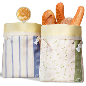 Tyzarglef beeswax bread bag close-up with airtight lining for fresher bread