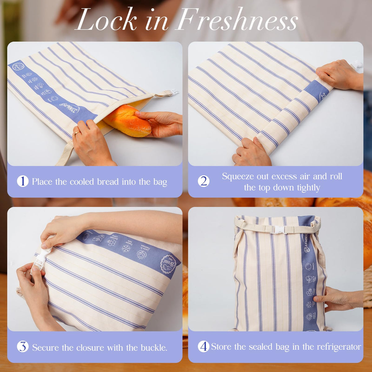 Tyzarglef beeswax bag ideal for freezer safe storage