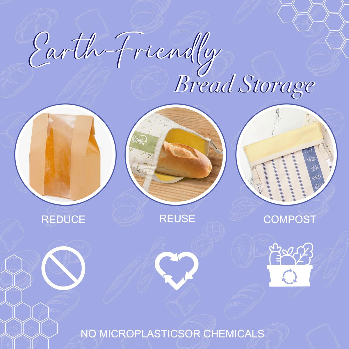 Tyzarglef stylish bread bag design adds kitchen charm