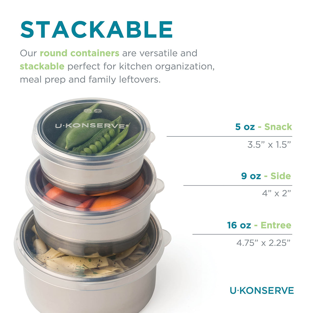 U Konserve 16oz container with silicone lid ideal for bulk storage.