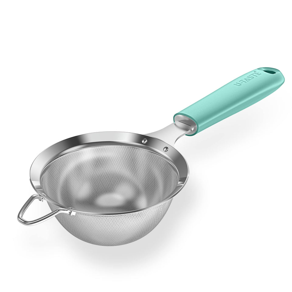 U-Taste 18/8 stainless steel strainer for precise, durable filtering.