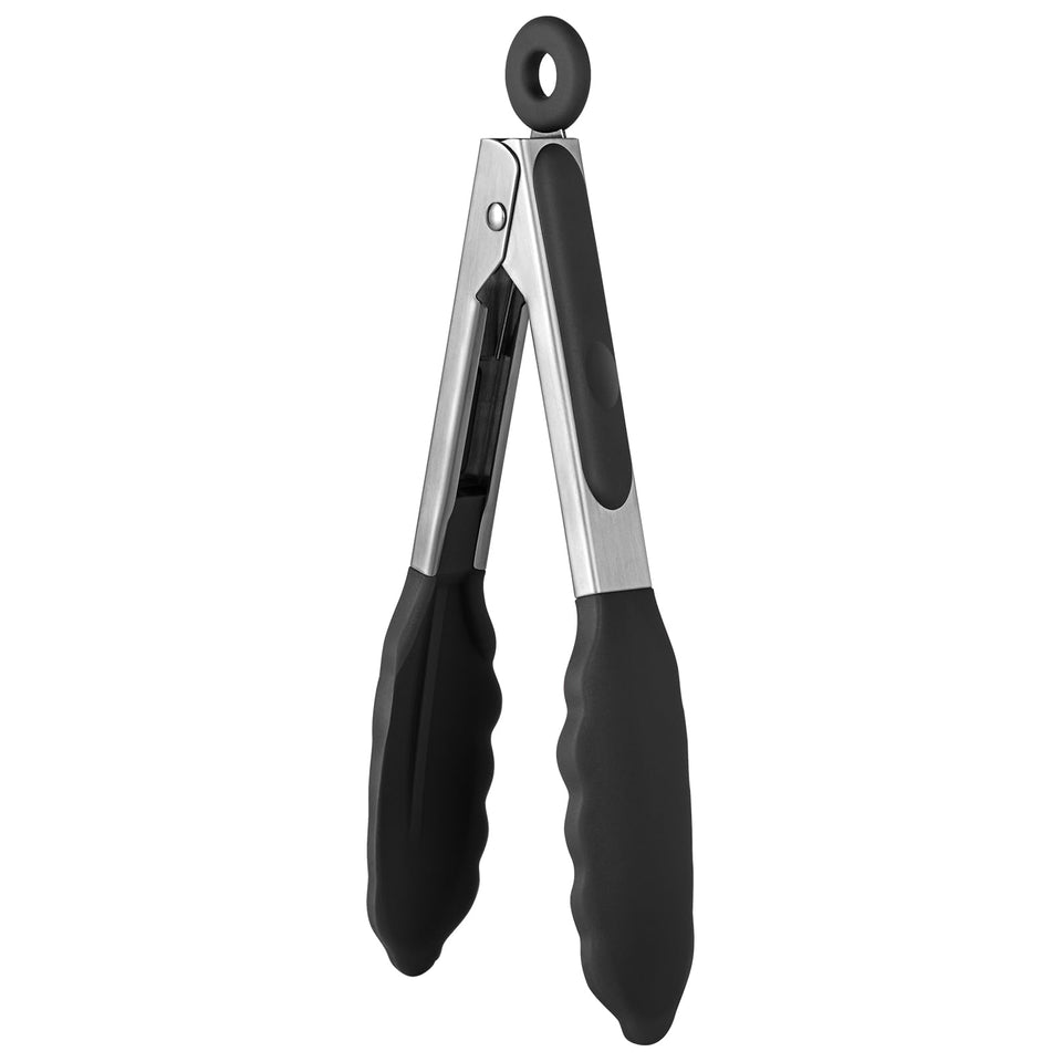 U-Taste 7-Inch heat-resistant tong with silicone tips for nonstick cookware.