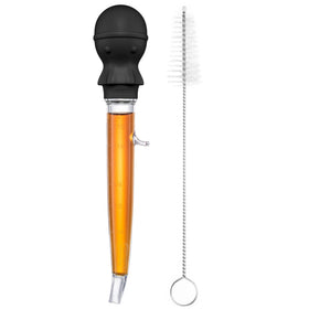 U-Taste angled turkey baster with octopus bulb for precise basting.