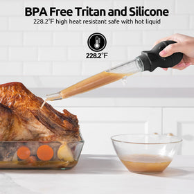 U-Taste built-in stand keeps tube steady during cooking.