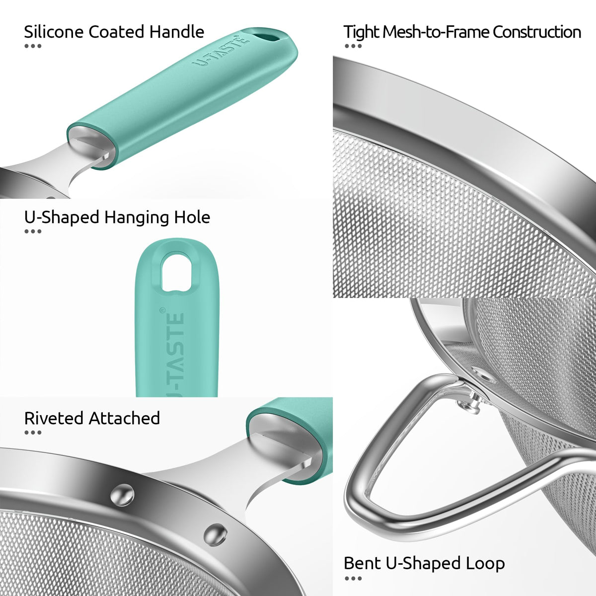 U-Taste deep 2.55-inch depth holds more content with less spill.