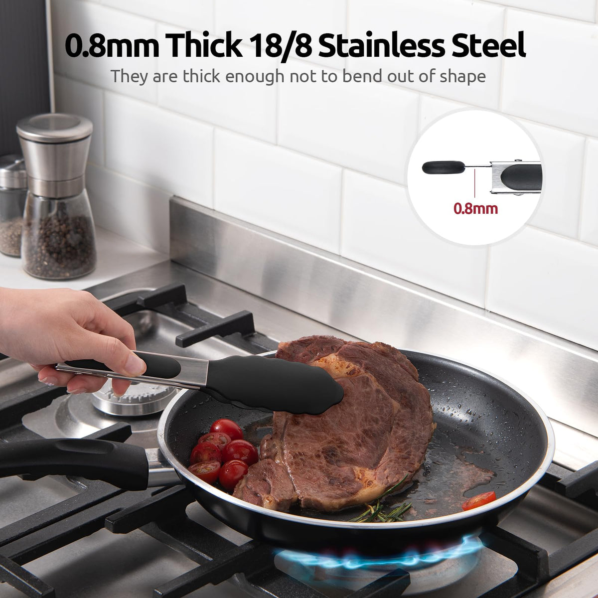 U-Taste food-grade silicone provides safe, heat-resistant contact with food.