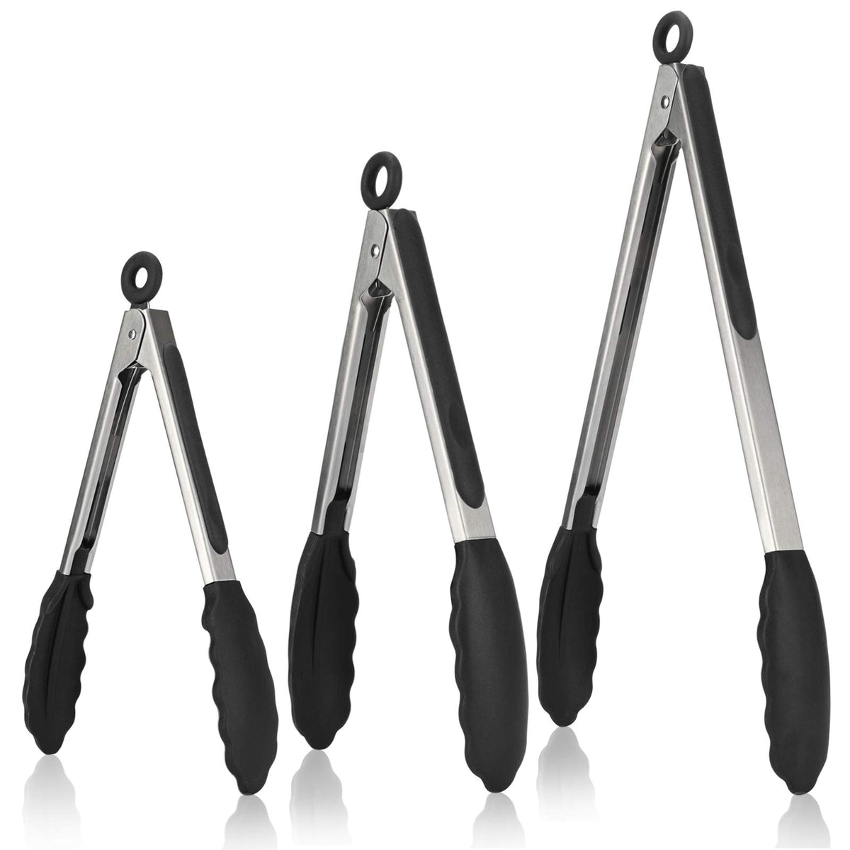U-Taste 7-inch kitchen tongs close-up handle for comfortable grip during cooking.