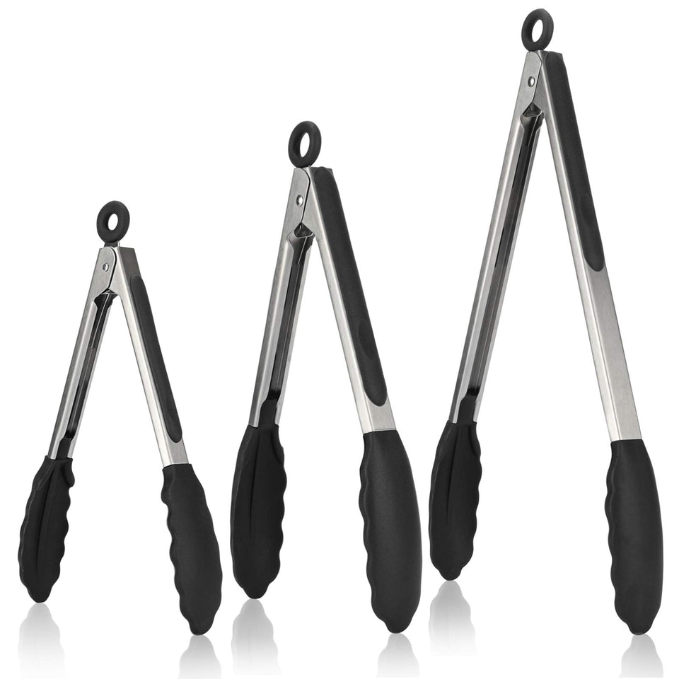 U-Taste 7-inch kitchen tongs close-up handle for comfortable grip during cooking.