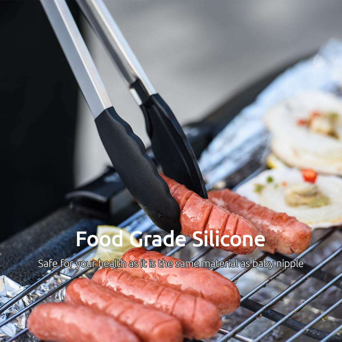 U-Taste silicone tips withstand up to 600°F for non-scratch nonstick pans.