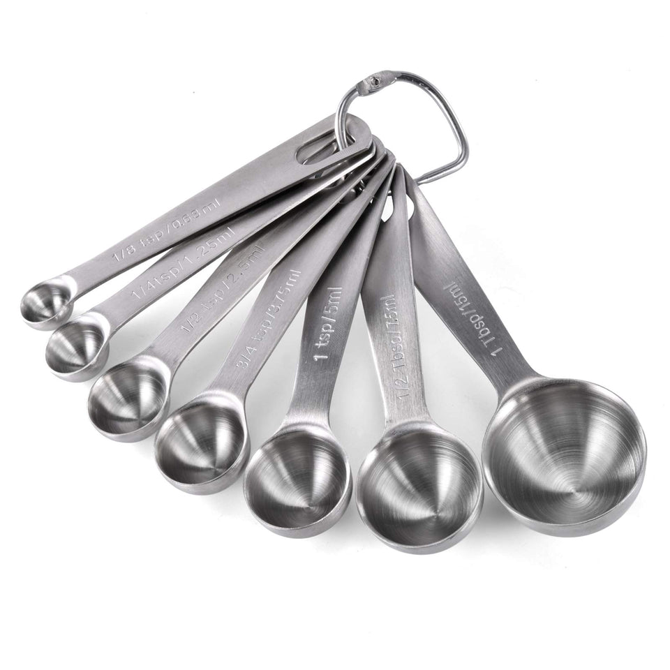 U-Taste measuring spoons with etched 1/8 tsp marking for precise seasoning