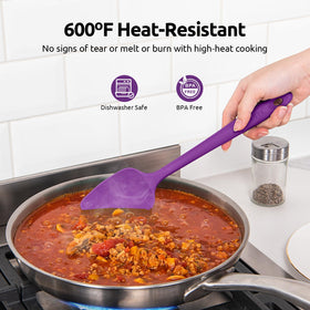 U-Taste nonstick silicone spatula with soft grip for comfortable stirring