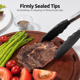 U-Taste compact 7-inch tong fits drawers easily for quick access.