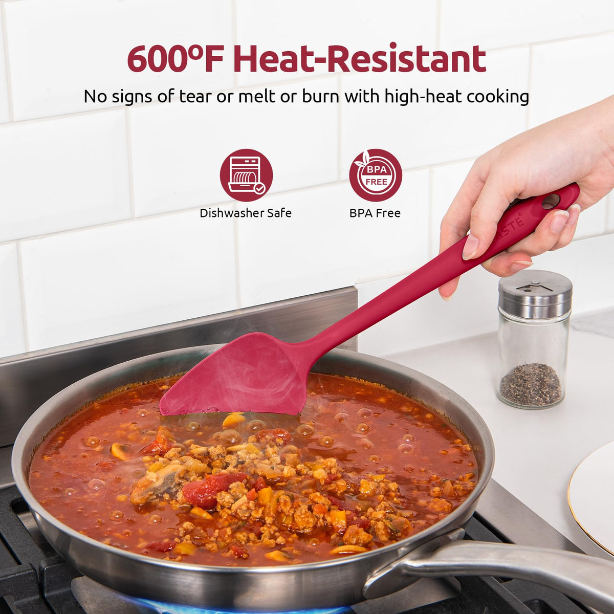 Dishwasher-safe design enables easy cleanup after cooking