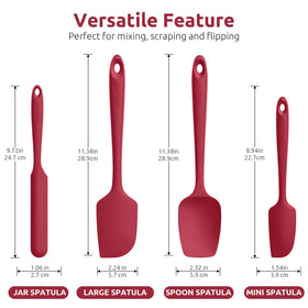 Close-up shows 600°F heat resistance on U-Taste spatula
