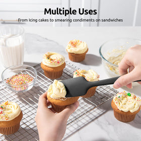 U-Taste silicone spatula set 600°F heat resistance handles hot pans