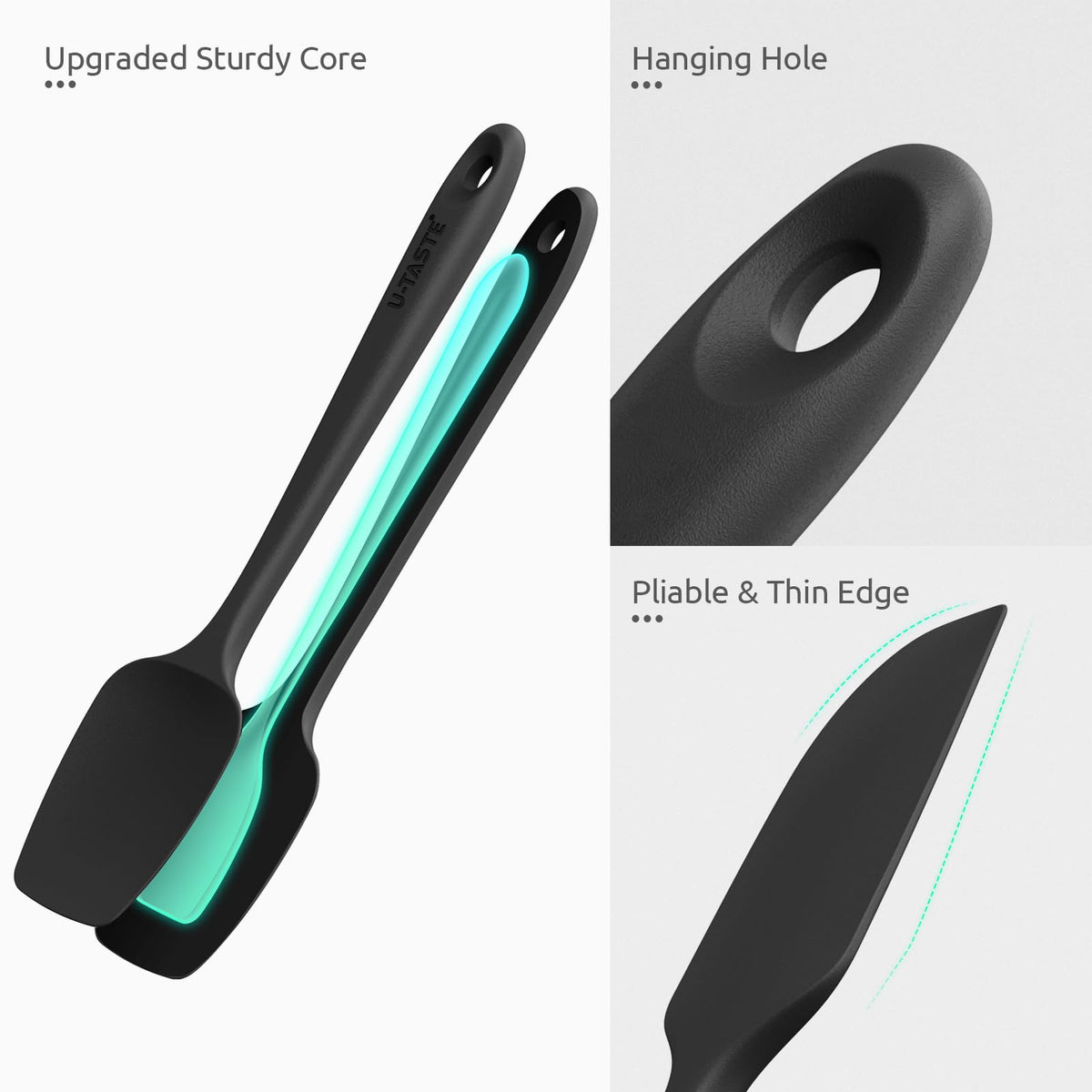 U-Taste silicone spatula set BPA-free material supports safe everyday cooking