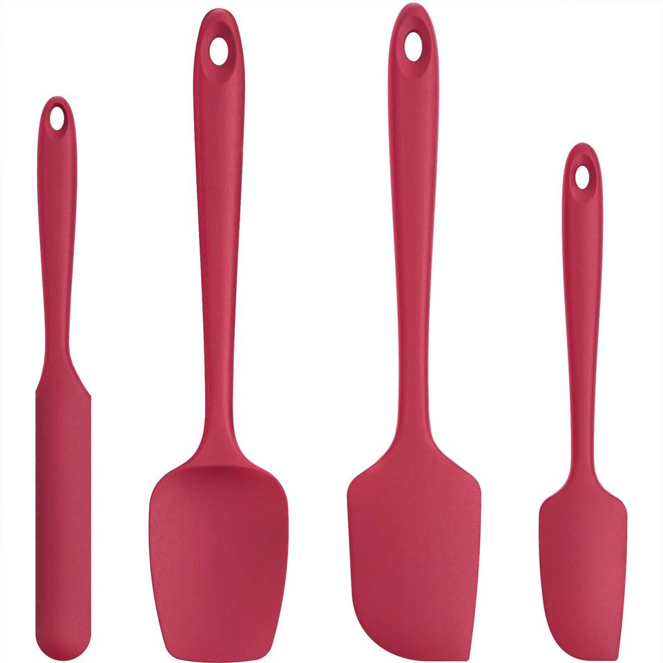 U-Taste red silicone spatula set full view for everyday cooking