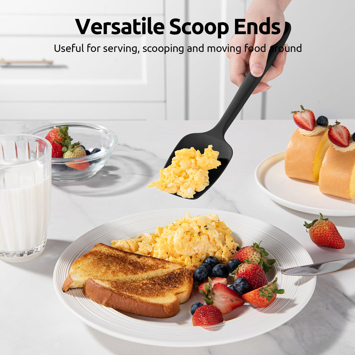 U-Taste silicone spatula set non-stick friendly for gentle stirring