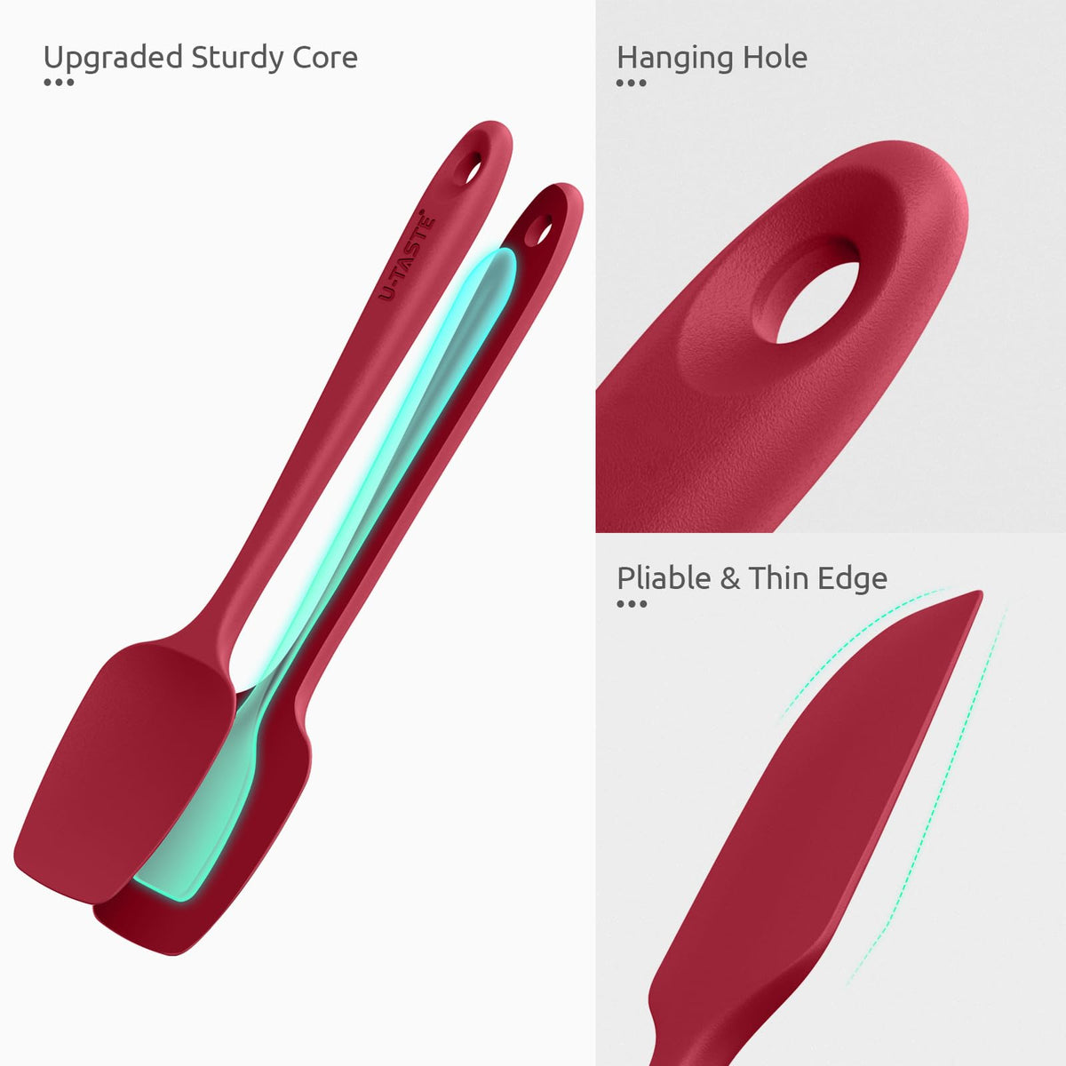 11.38-inch spoon and large spatula for stirring and spreading