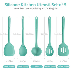 U-Taste solid turner in aqua sky, gentle on non-stick surfaces