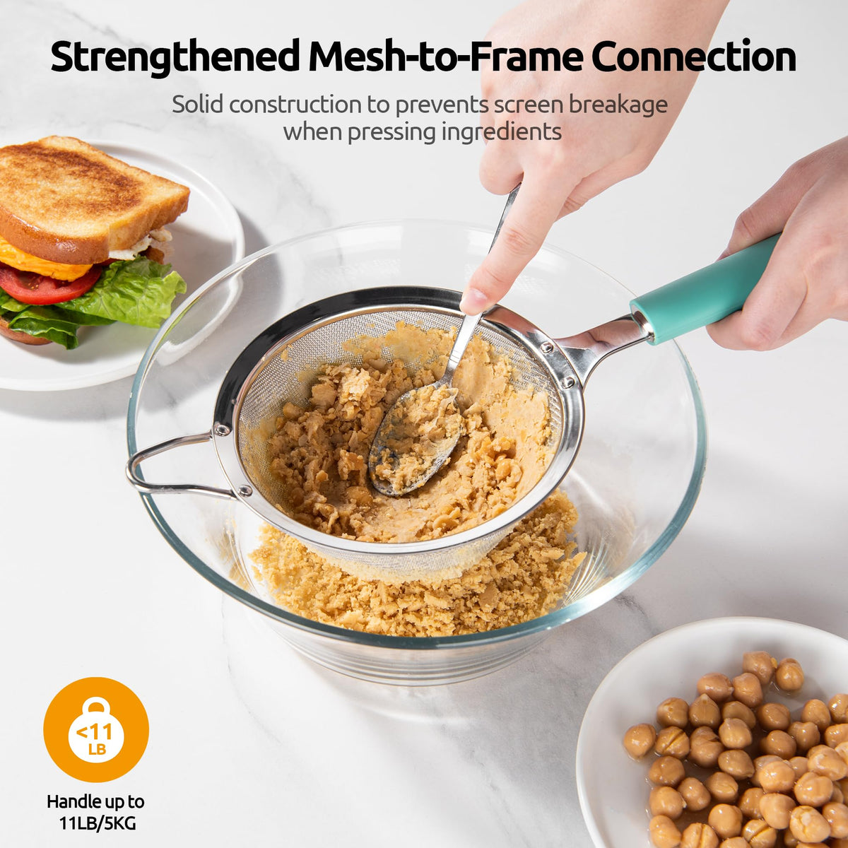 U-Taste U-shaped hanging hole for easy storage and reach.