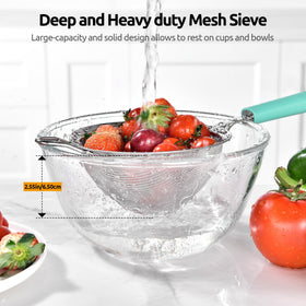 U-Taste versatile strainer, suitable for tea, flour, quinoa, and more.