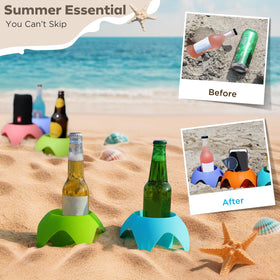 Uarzt sand coasters 5-pack carolina blue help you spot drinks on the beach