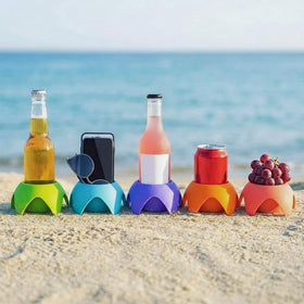 Uarzt pink coasters add color and organization to beach gatherings