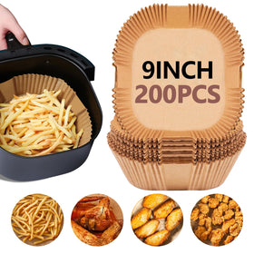 UBeesize 9-inch liners box shown for easy air fryer prep and cleanup