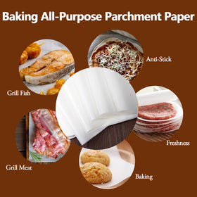 UBeesize parchment paper withstands up to 450°F, making them suitable for baking, grilling, and air frying.