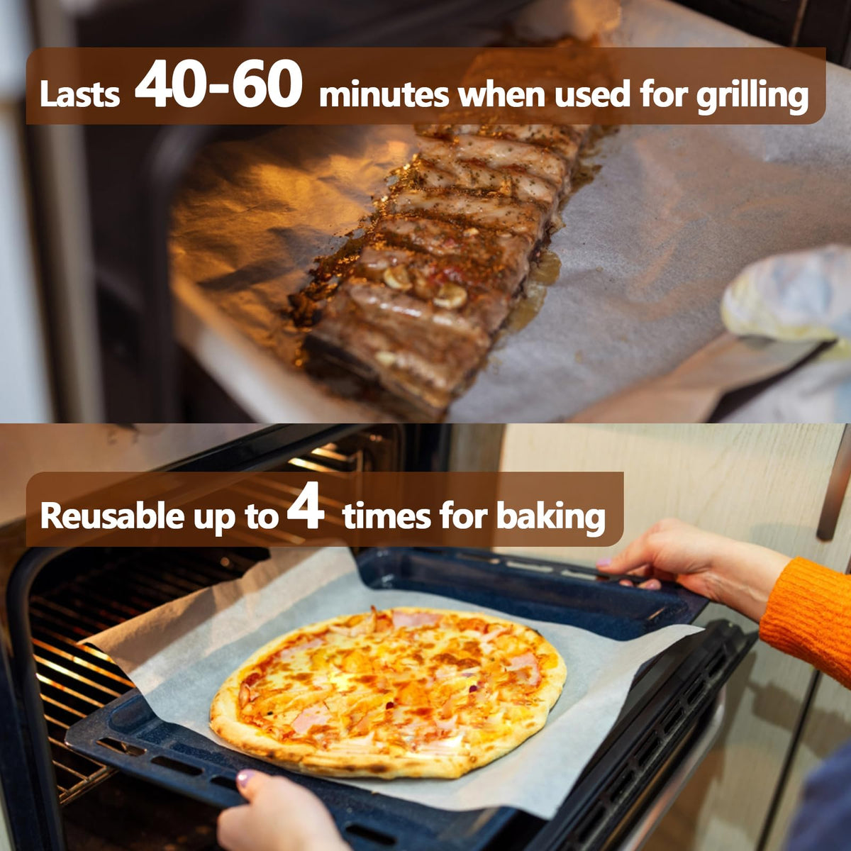 UBeesize heavy-duty nonstick parchment keeps cookies and pastries from sticking during baking.