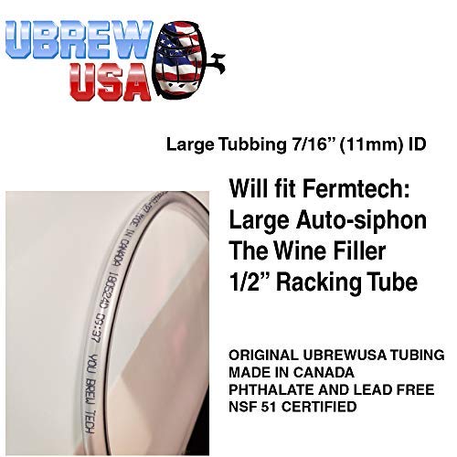 UBREW Fermtech 27-inch siphon design helps reduce sediment pickup.